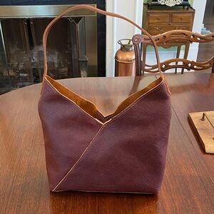 Portland Leather Goods Nutmeg Brown Large Naomi Bag Purse Tote New Unused